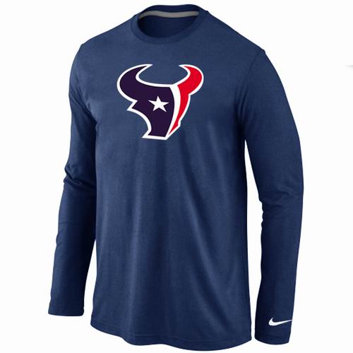 Nike Houston Texans Logo Long Sleeve T-Shirt D.Blue,We sell and wholesale Nike Houston Texans Logo Long Sleeve T-Shirt D.Blue on line form chian!
