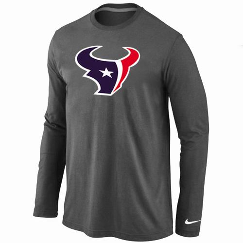 Nike Houston Texans Logo Long Sleeve T-Shirt D.Gray,We sell and wholesale Nike Houston Texans Logo Long Sleeve T-Shirt D.Gray on line form chian!
