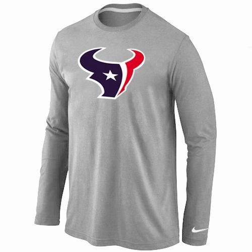 Nike Houston Texans Logo Long Sleeve T-Shirt Gray,We sell and wholesale Nike Houston Texans Logo Long Sleeve T-Shirt Gray on line form chian!