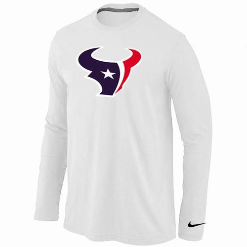 Nike Houston Texans Logo Long Sleeve T-Shirt White,We sell and wholesale Nike Houston Texans Logo Long Sleeve T-Shirt White on line form chian!