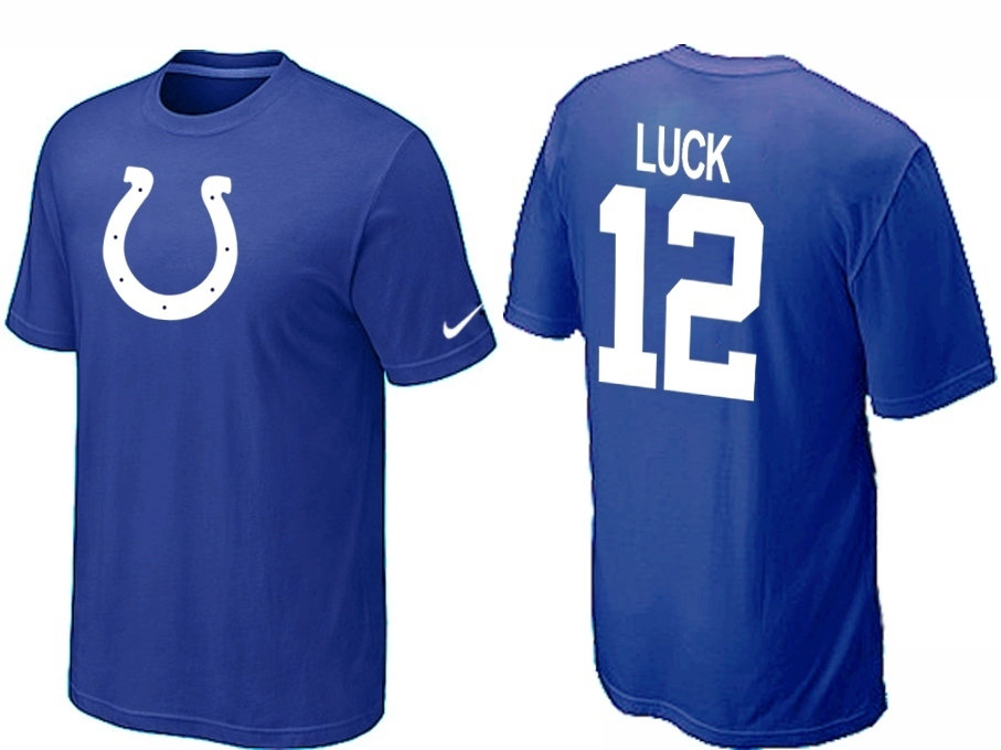 Nike Indianapolis Colts 12 LUCK Name & Number T-Shirt,We sell and wholesale Nike Indianapolis Colts 12 LUCK Name & Number T-Shirt on line form chian!