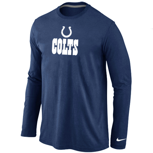 Nike Indianapolis Colts Authentic Logo Long Sleeve T-Shirt Dark blue,We sell and wholesale Nike Indianapolis Colts Authentic Logo Long Sleeve T-Shirt Dark blue on line form chian!