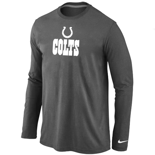 Nike Indianapolis Colts Authentic Logo Long Sleeve T-Shirt Dark grey,We sell and wholesale Nike Indianapolis Colts Authentic Logo Long Sleeve T-Shirt Dark grey on line form chian!