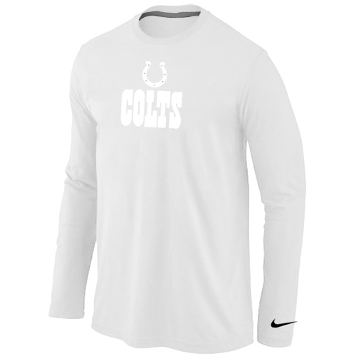 Nike Indianapolis Colts Authentic Logo Long Sleeve T-Shirt White,We sell and wholesale Nike Indianapolis Colts Authentic Logo Long Sleeve T-Shirt White on line form chian!