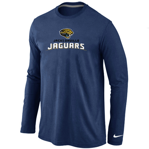Nike Jacksonville Jaguars Authentic Logo Long Sleeve T-Shirt D.Blue,We sell and wholesale Nike Jacksonville Jaguars Authentic Logo Long Sleeve T-Shirt D.Blue on line form chian!