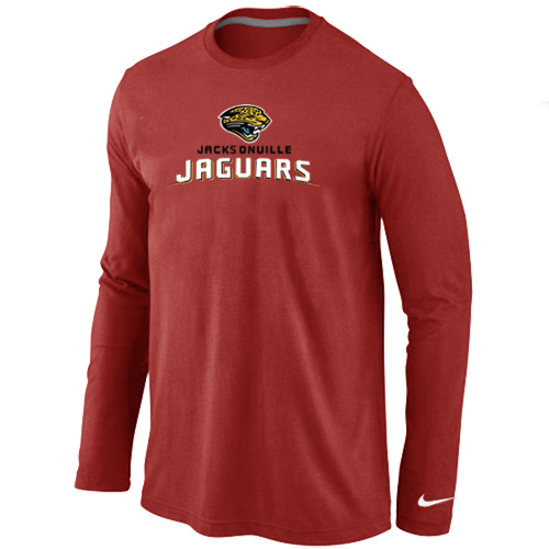 Nike Jacksonville Jaguars Authentic Logo Long Sleeve T-Shirt Red,We sell and wholesale Nike Jacksonville Jaguars Authentic Logo Long Sleeve T-Shirt Red on line form chian!