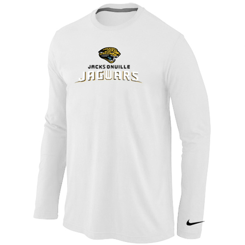 Nike Jacksonville Jaguars Authentic Logo Long Sleeve T-Shirt White,We sell and wholesale Nike Jacksonville Jaguars Authentic Logo Long Sleeve T-Shirt White on line form chian!