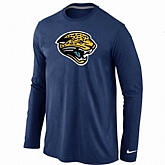 Nike Jacksonville Jaguars Logo Long Sleeve T-Shirt D.Blue,baseball caps,new era cap wholesale,wholesale hats
