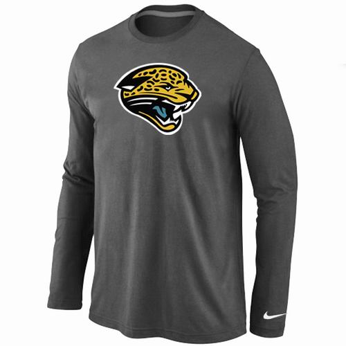 Nike Jacksonville Jaguars Logo Long Sleeve T-Shirt D.Gray,We sell and wholesale Nike Jacksonville Jaguars Logo Long Sleeve T-Shirt D.Gray on line form chian!
