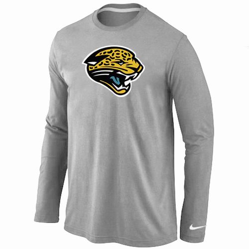 Nike Jacksonville Jaguars Logo Long Sleeve T-Shirt Gray,We sell and wholesale Nike Jacksonville Jaguars Logo Long Sleeve T-Shirt Gray on line form chian!