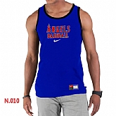 Nike Los Angeles Angels Home Practice men Tank Top Blue,baseball caps,new era cap wholesale,wholesale hats