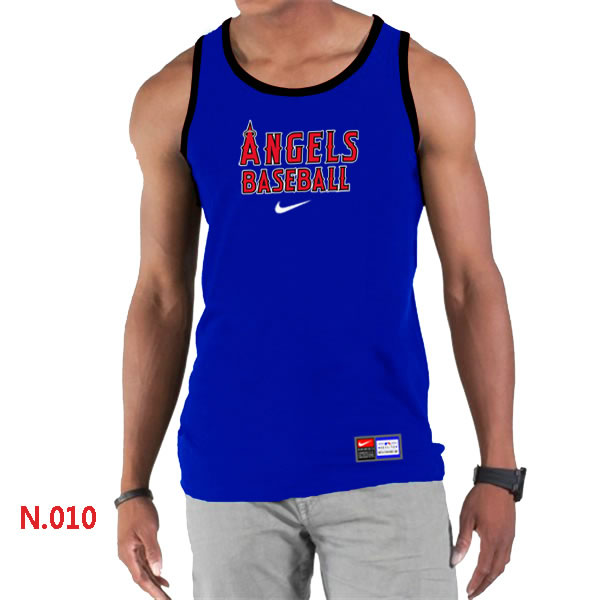 Nike Los Angeles Angels Home Practice men Tank Top Blue,We sell and wholesale Nike Los Angeles Angels Home Practice men Tank Top Blue on line form chian!