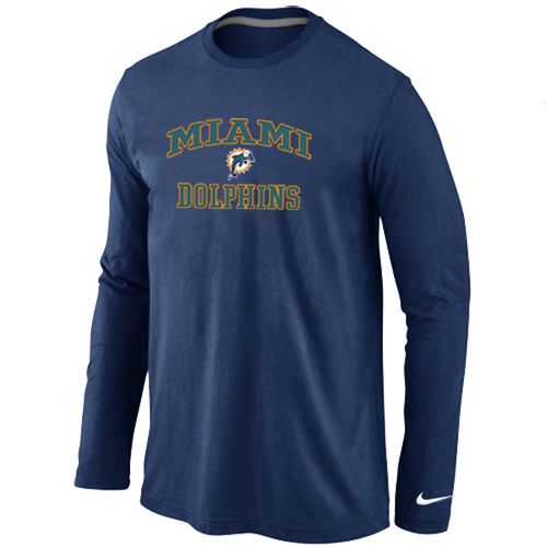 Nike Miami Dolphins Heart & Soul Long Sleeve T-Shirt D.Blue,We sell and wholesale Nike Miami Dolphins Heart & Soul Long Sleeve T-Shirt D.Blue on line form chian!