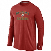 Nike Miami Dolphins Heart & Soul Long Sleeve T-Shirt Red,baseball caps,new era cap wholesale,wholesale hats