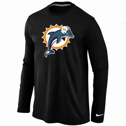 Nike Miami Dolphins Logo Long Sleeve T-Shirt black,We sell and wholesale Nike Miami Dolphins Logo Long Sleeve T-Shirt black on line form chian!