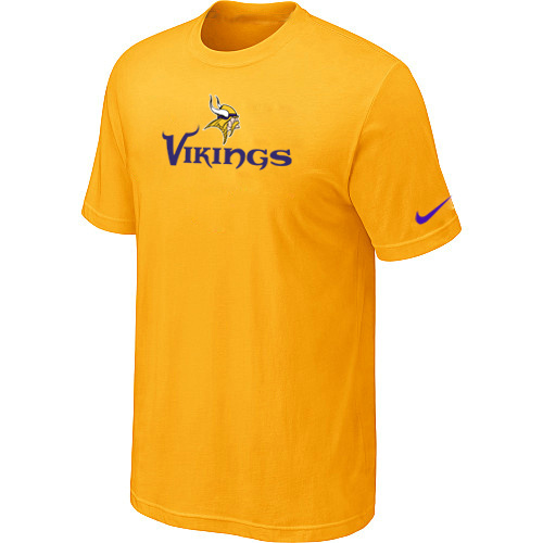 Nike Minnesota Vikings Authentic Logo T-Shirt Yellow,We sell and wholesale Nike Minnesota Vikings Authentic Logo T-Shirt Yellow on line form chian!