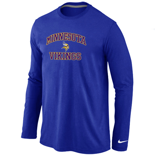 Nike Minnesota Vikings Heart & Soul Long Sleeve T-Shirt Blue,We sell and wholesale Nike Minnesota Vikings Heart & Soul Long Sleeve T-Shirt Blue on line form chian!