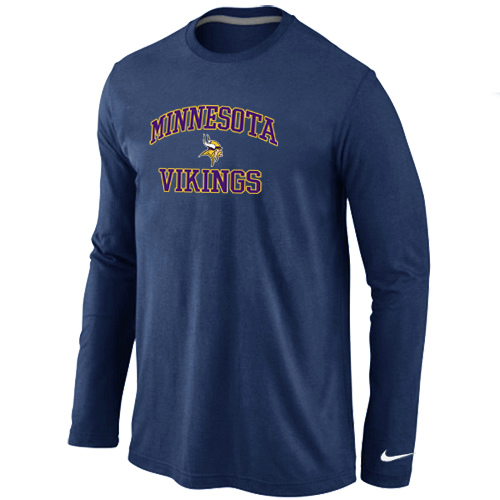 Nike Minnesota Vikings Heart & Soul Long Sleeve T-Shirt D.Blue,We sell and wholesale Nike Minnesota Vikings Heart & Soul Long Sleeve T-Shirt D.Blue on line form chian!