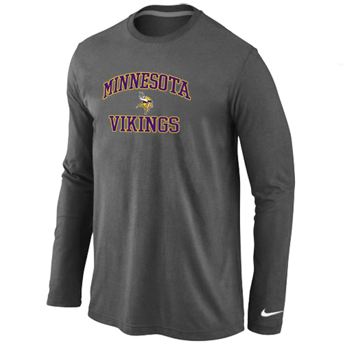 Nike Minnesota Vikings Heart & Soul Long Sleeve T-Shirt D.Gray,We sell and wholesale Nike Minnesota Vikings Heart & Soul Long Sleeve T-Shirt D.Gray on line form chian!