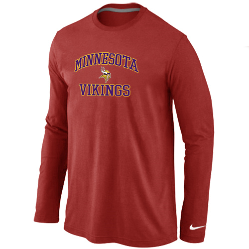 Nike Minnesota Vikings Heart & Soul Long Sleeve T-Shirt Red,We sell and wholesale Nike Minnesota Vikings Heart & Soul Long Sleeve T-Shirt Red on line form chian!