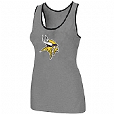 Nike Minnesota Vikings Ladies Big Logo Tri-Blend Racerback stretch Tank Top L.grey,baseball caps,new era cap wholesale,wholesale hats
