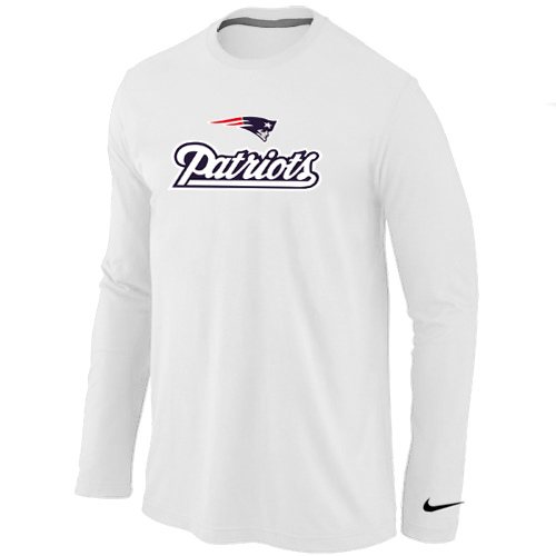 Nike New England Patriots Authentic Logo Long Sleeve T-Shirt White,We sell and wholesale Nike New England Patriots Authentic Logo Long Sleeve T-Shirt White on line form chian!