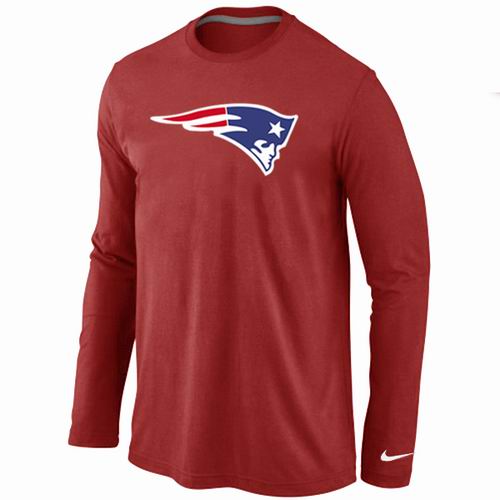 Nike New England Patriots Logo Long Sleeve T-Shirt Red,We sell and wholesale Nike New England Patriots Logo Long Sleeve T-Shirt Red on line form chian!