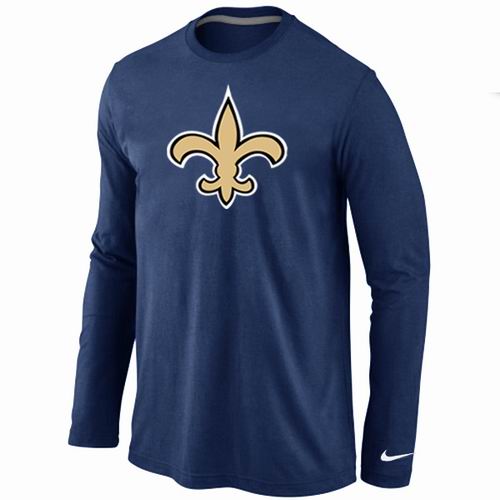 Nike New Orleans Saints Logo Long Sleeve T-Shirt D.Blue,We sell and wholesale Nike New Orleans Saints Logo Long Sleeve T-Shirt D.Blue on line form chian!