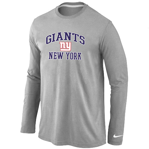 Nike New York Giants Heart & Soul Long Sleeve T-Shirt Gray,We sell and wholesale Nike New York Giants Heart & Soul Long Sleeve T-Shirt Gray on line form chian!
