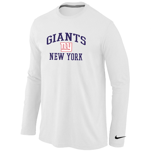 Nike New York Giants Heart & Soul Long Sleeve T-Shirt White,We sell and wholesale Nike New York Giants Heart & Soul Long Sleeve T-Shirt White on line form chian!