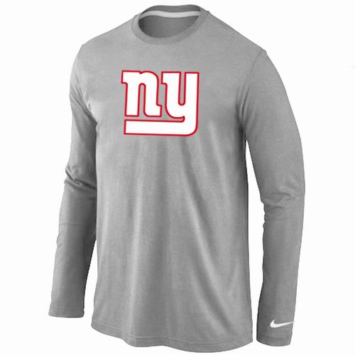 Nike New York Giants Logo Long Sleeve T-Shirt Gray,We sell and wholesale Nike New York Giants Logo Long Sleeve T-Shirt Gray on line form chian!