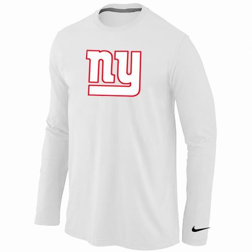Nike New York Giants Logo Long Sleeve T-Shirt White,We sell and wholesale Nike New York Giants Logo Long Sleeve T-Shirt White on line form chian!