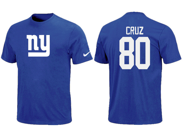 Nike New York Giants Victor Cruz Name & Number T-Shirt Blue,We sell and wholesale Nike New York Giants Victor Cruz Name & Number T-Shirt Blue on line form chian!