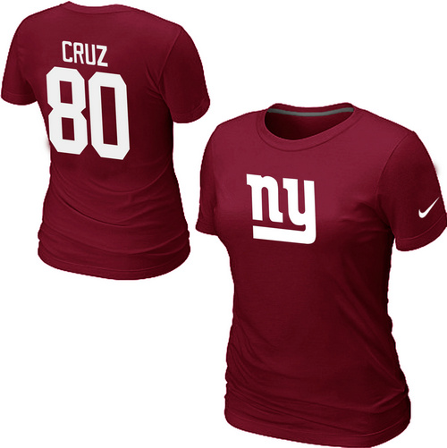 Nike New York Giants Victor Cruz Name & Number Women's T-Shirt Red,We sell and wholesale Nike New York Giants Victor Cruz Name & Number Women's T-Shirt Red on line form chian!
