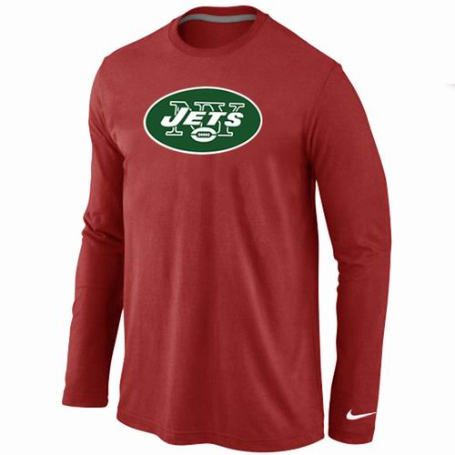 Nike New York Jets Logo Long Sleeve T-Shirt Red,We sell and wholesale Nike New York Jets Logo Long Sleeve T-Shirt Red on line form chian!