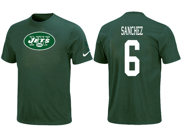 Nike New York Jets Mark Sanchez Name & Number T-Shirt Green,We sell and wholesale Nike New York Jets Mark Sanchez Name & Number T-Shirt Green on line form chian!