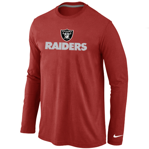 Nike Oakland Raiders Authentic Logo Long Sleeve T-Shirt Red,We sell and wholesale Nike Oakland Raiders Authentic Logo Long Sleeve T-Shirt Red on line form chian!