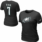 Nike Philadelphia Eagles 7 Michael Vick Name & Number Women's T-Shirt