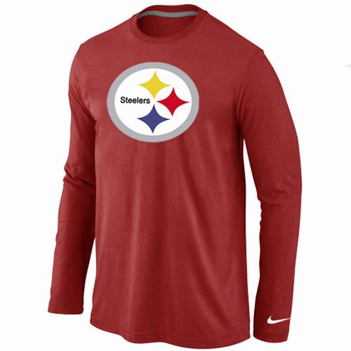 Nike Pittsburgh Steelers Logo Long Sleeve T-Shirt Red,We sell and wholesale Nike Pittsburgh Steelers Logo Long Sleeve T-Shirt Red on line form chian!