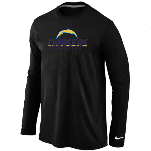 Nike San Diego Charger Authentic Logo Long Sleeve T-Shirt Black,We sell and wholesale Nike San Diego Charger Authentic Logo Long Sleeve T-Shirt Black on line form chian!
