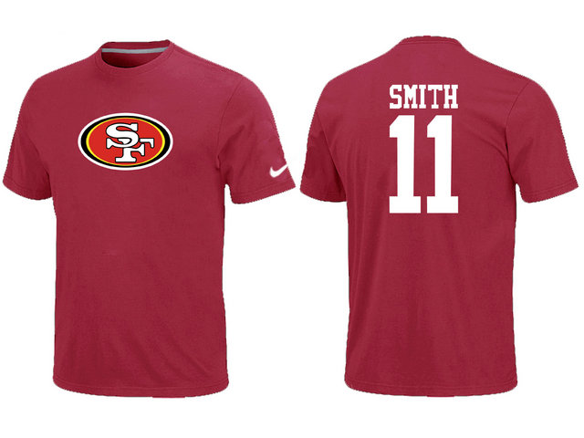Nike San Francisco 49ers 11 SMITH Name & Number T-Shirt Red,We sell and wholesale Nike San Francisco 49ers 11 SMITH Name & Number T-Shirt Red on line form chian!