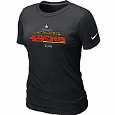 Nike San Francisco 49ers 2012 NFC Conference Champions Trophy Collection Long Black Women's T-Shirt,baseball caps,new era cap wholesale,wholesale hats