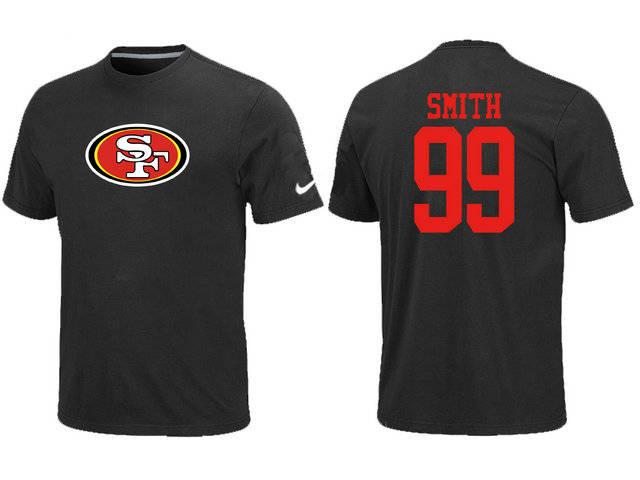 Nike San Francisco 49ers 99 SMITH Name & Number T-Shirt Black,We sell and wholesale Nike San Francisco 49ers 99 SMITH Name & Number T-Shirt Black on line form chian!