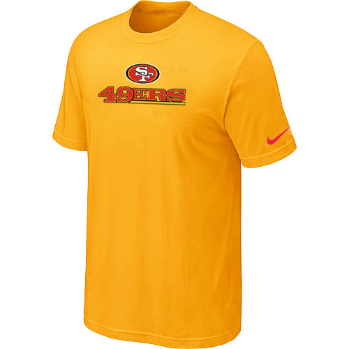Nike San Francisco 49ers Authentic Logo T-Shirt Yellow,We sell and wholesale Nike San Francisco 49ers Authentic Logo T-Shirt Yellow on line form chian!