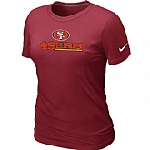 Nike San Francisco 49ers Authentic Logo Women's T-Shirt Red,baseball caps,new era cap wholesale,wholesale hats