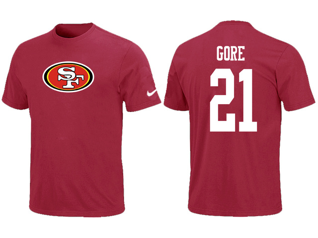 Nike San Francisco 49ers Frank Gore Name & Number T-Shirt Red,We sell and wholesale Nike San Francisco 49ers Frank Gore Name & Number T-Shirt Red on line form chian!