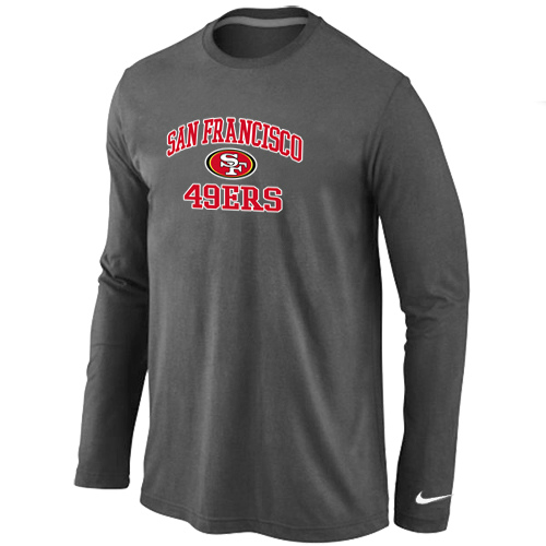 Nike San Francisco 49ers Heart & Soul Long Sleeve T-Shirt D.Gray,We sell and wholesale Nike San Francisco 49ers Heart & Soul Long Sleeve T-Shirt D.Gray on line form chian!
