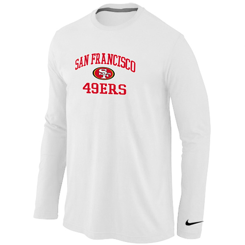 Nike San Francisco 49ers Heart & Soul Long Sleeve T-Shirt White,We sell and wholesale Nike San Francisco 49ers Heart & Soul Long Sleeve T-Shirt White on line form chian!