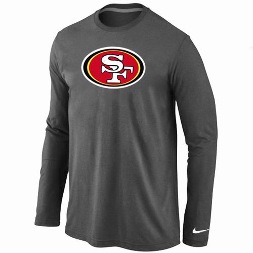 Nike San Francisco 49ers Logo Long Sleeve T-Shirt D.Gray,We sell and wholesale Nike San Francisco 49ers Logo Long Sleeve T-Shirt D.Gray on line form chian!