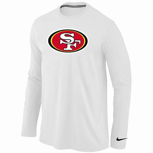 Nike San Francisco 49ers Logo Long Sleeve T-Shirt White,We sell and wholesale Nike San Francisco 49ers Logo Long Sleeve T-Shirt White on line form chian!